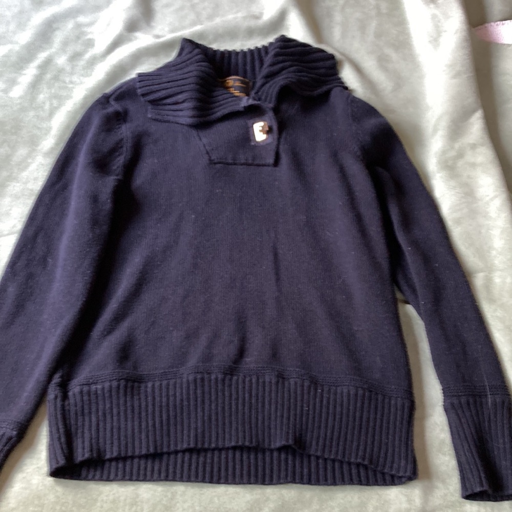 WOMENS Ralph Lauren black sweater cotton L